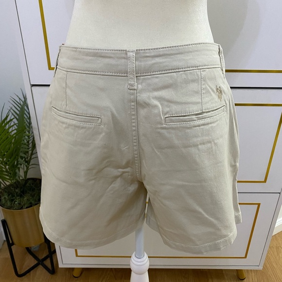 U.S.POLO ASSN WOMEN’S OYSTER SAND CHINO SHORT SIZE: 8 - Picture 3 of 12